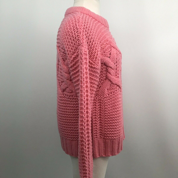 Banana Republic Pop Pink Sweater Crew Knit Size M - Picture 3 of 6